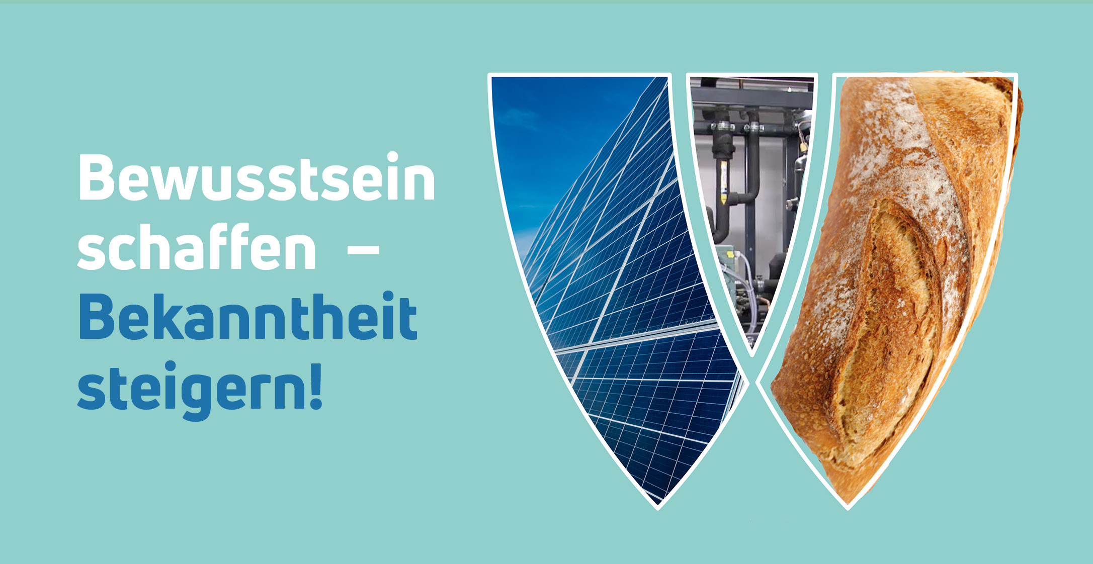 Das WIN Logo adaptiert für die PR Kampagne. Text: Bewusstsein schaffen - Bekanntheit steigern!